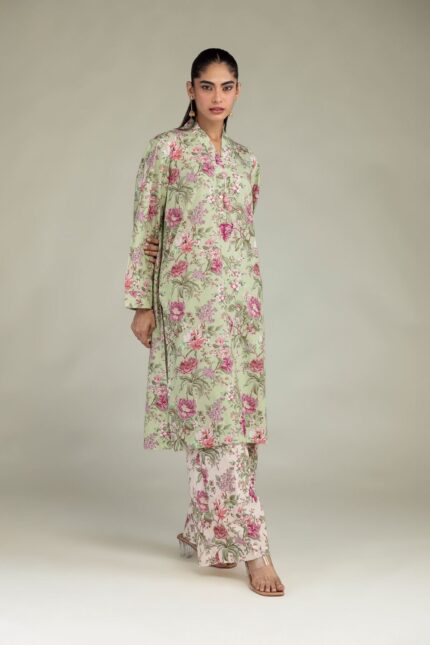 Floral Cotton Pants - View 1
