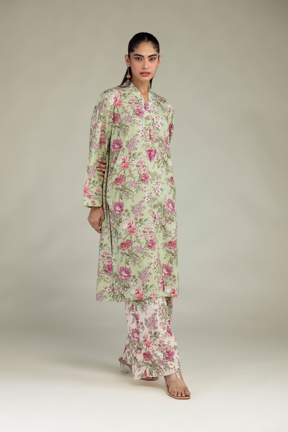Floral Cotton Pants-1 Floral Cotton Pants - View 1