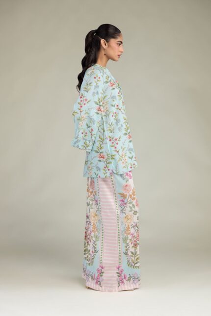 Blue Cotton Pants - View 2