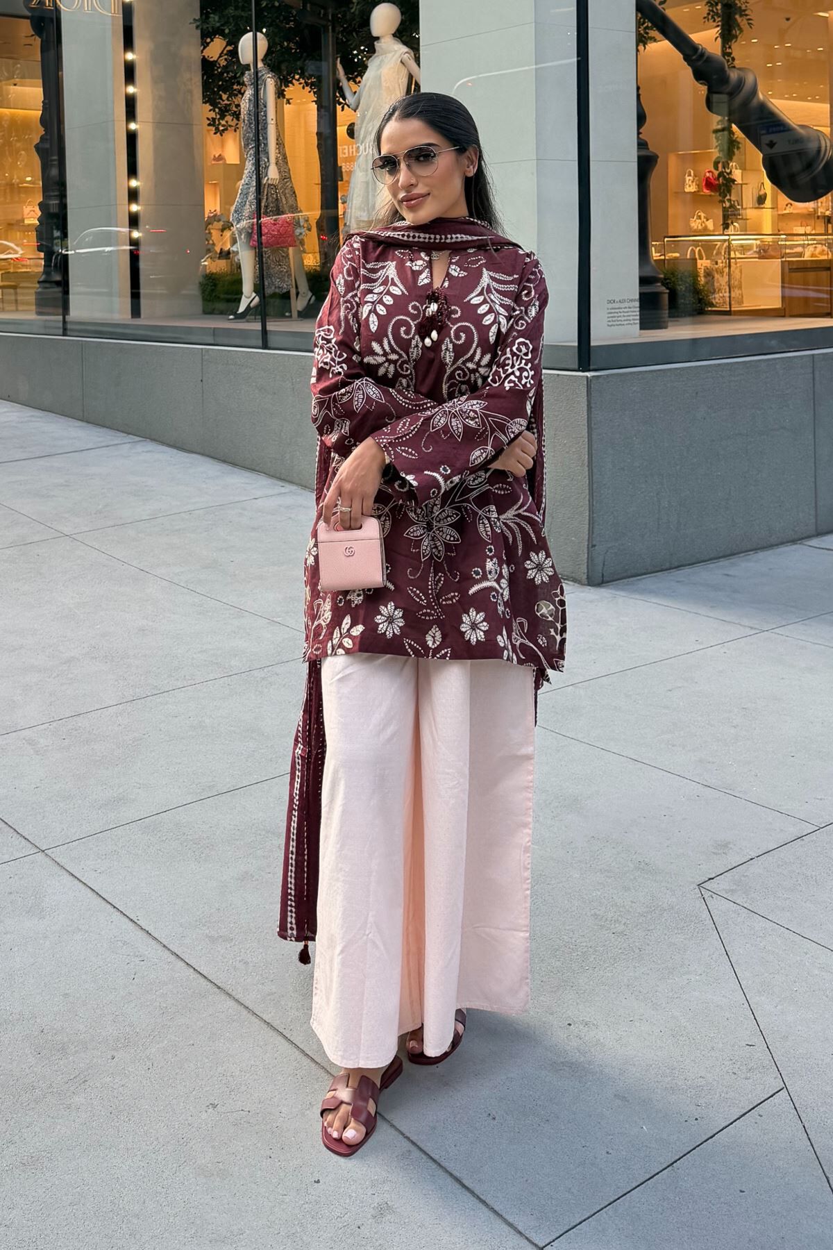 Floral Cotton Kurta-1 Floral Cotton Kurta - View 1