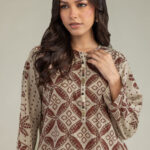 Beige Cotton Kurta - View 1