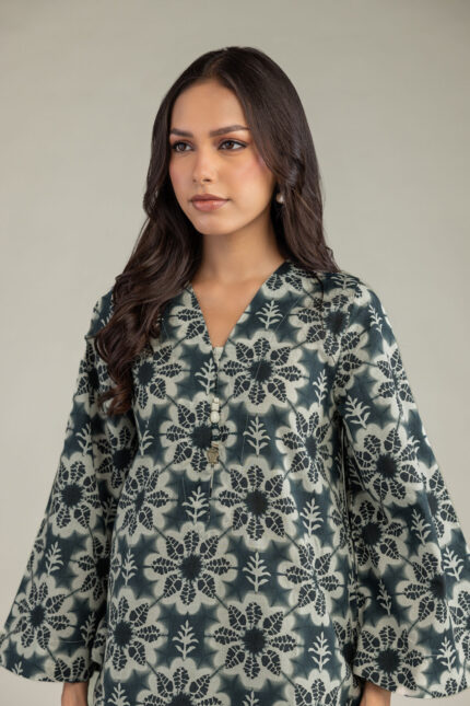 Floral Longline Kurta - View 2