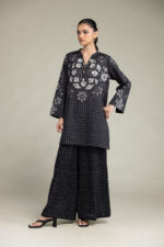 Printed V-Neck Kurta - View 4