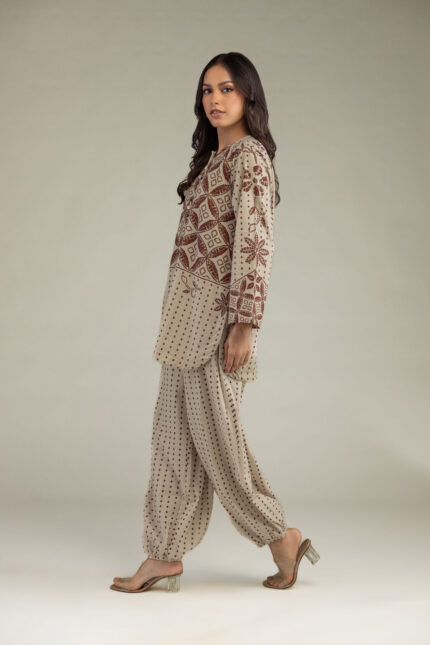 Cotton Dobby Pants - View 1