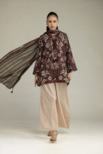 Brown Printed Dupatta - View 4