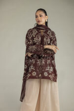 Brown Printed Dupatta - View 7