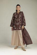 Brown Printed Dupatta - View 8