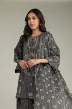 Gray Cotton Kurta - View 2