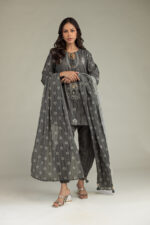 Gray Printed Dupatta - View 6