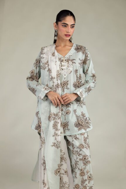 Floral Cambric Shalwar 1