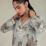 Short Floral Kurta - View 1