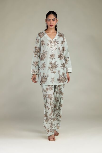 Short Floral Kurta - View 2