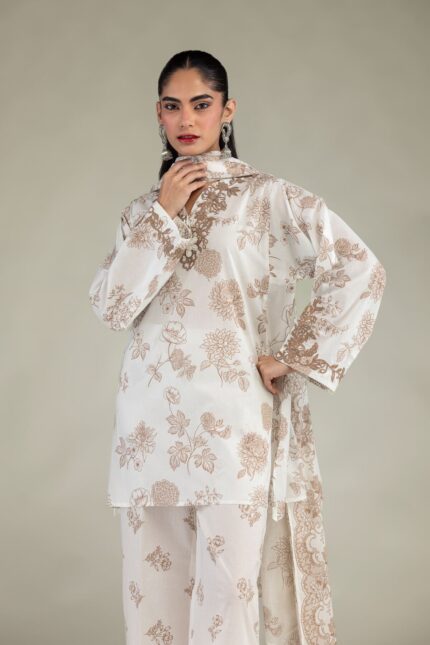 Floral Cambric Pants - View 1