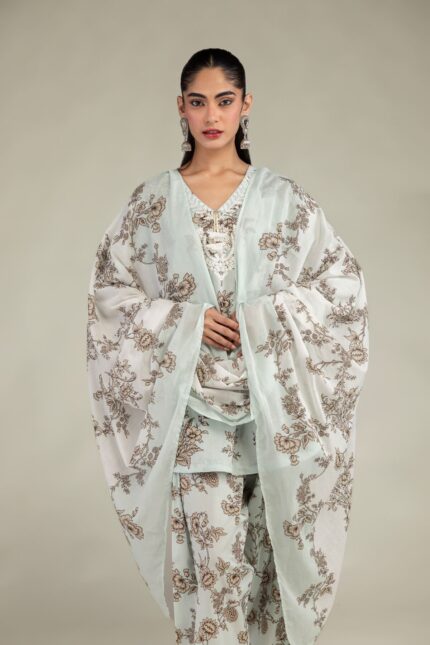Floral Cambric Shalwar 2