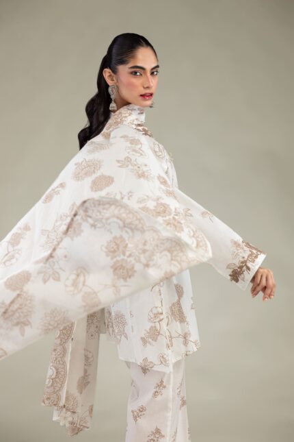 Floral Lawn Dupatta - View 2