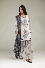 Gray Lawn Dupatta - View 7
