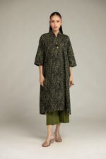 Olive Cambric Pants - View 1