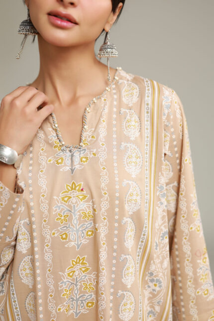 Floral Longline Kurta - View 2