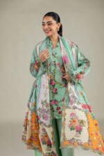 Lawn Floral Dupatta - View 1