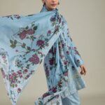 Floral Lawn Dupatta - View 1