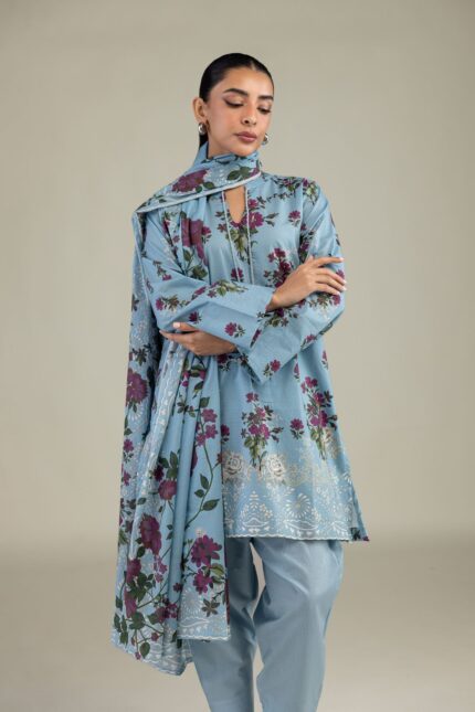 Floral Lawn Dupatta - View 2