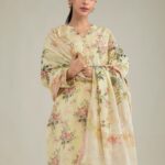 Floral Lawn Dupatta - View 1