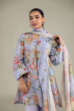 Floral Lawn Dupatta - View 1