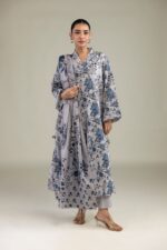 Gray Lawn Dupatta - View 4