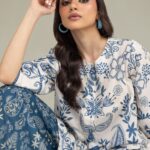 Floral Cambric Kurta - View 1