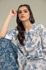 Floral Cambric Kurta - View 1
