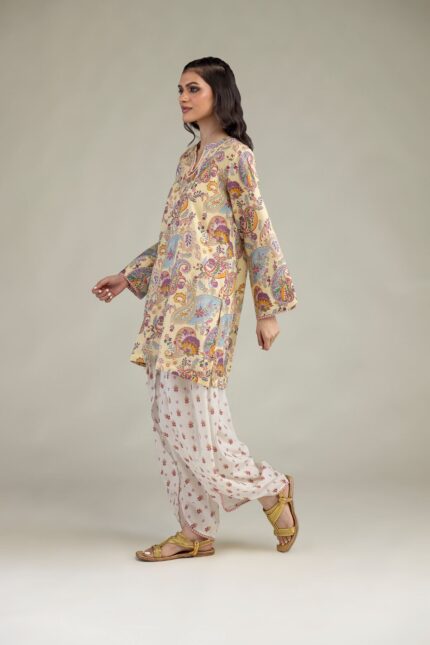 Floral Cambric Pants - View 1