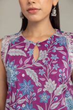 Floral Sleeveless Kurta - View 3