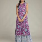 Floral Sleeveless Kurta - View 1