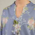 Floral Cambric Kurta - View 1