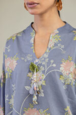 Floral Cambric Kurta - View 1