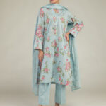 Floral Blue Pants - View 1