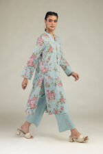 Floral Blue Pants - View 2