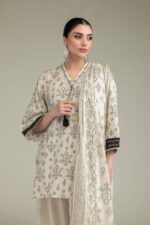 Lawn V-Neck Kurta - View 3