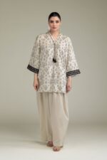 Lawn V-Neck Kurta - View 1