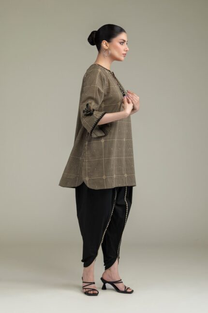 Black Cambric Shalwar - View 1
