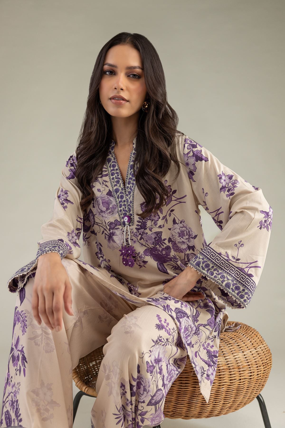 Floral Viscose Pants-1 Floral Viscose Pants - View 1