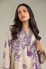 Floral V-Neck Kurta - View 3