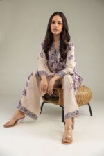 Floral V-Neck Kurta - View 2
