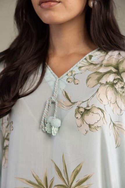 Long Floral Kurta - View 2