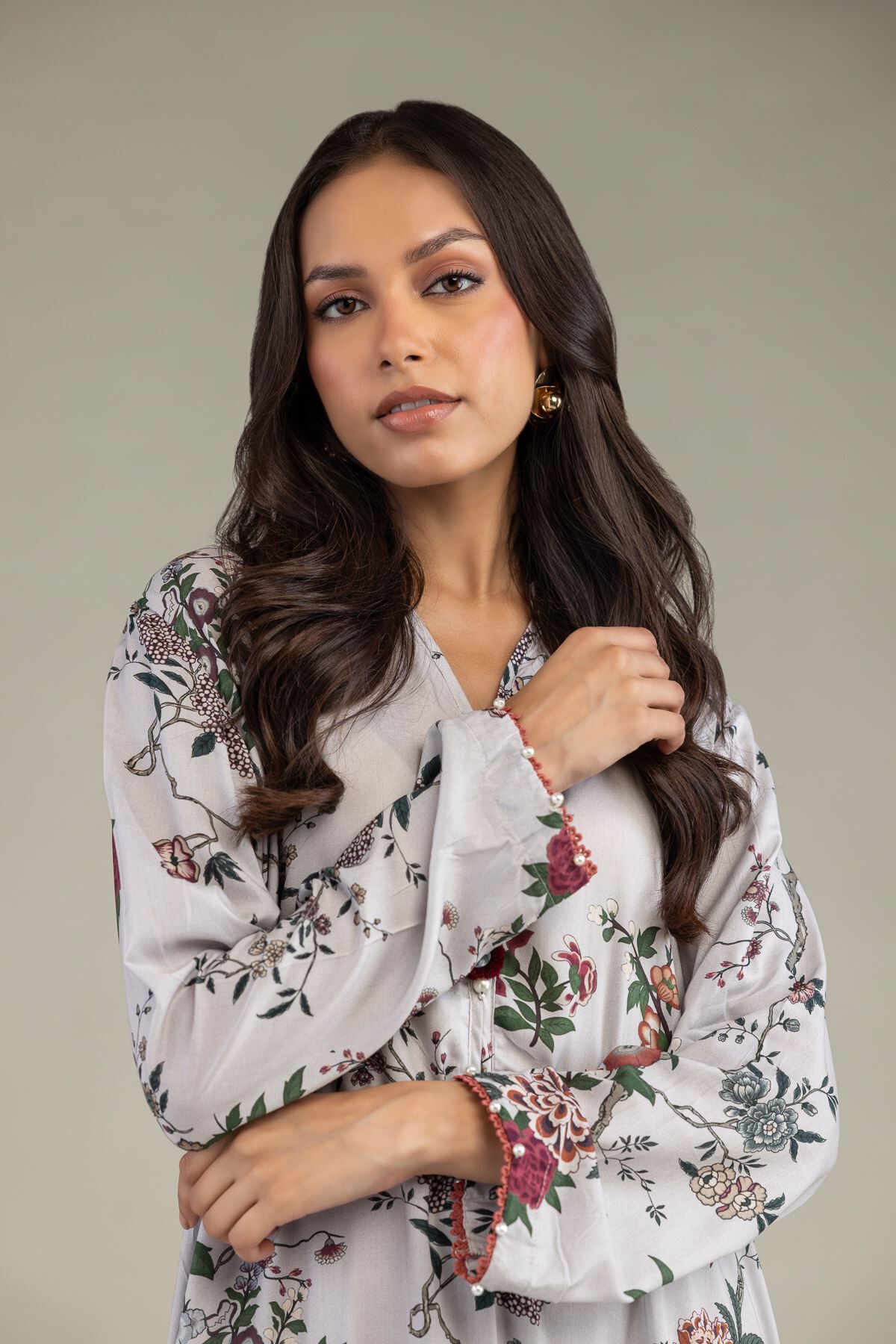 Long Printed Kurta-1 Long Printed Kurta - View 1
