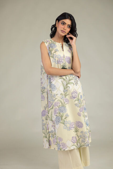 Floral Sleeveless Kurta - View 2