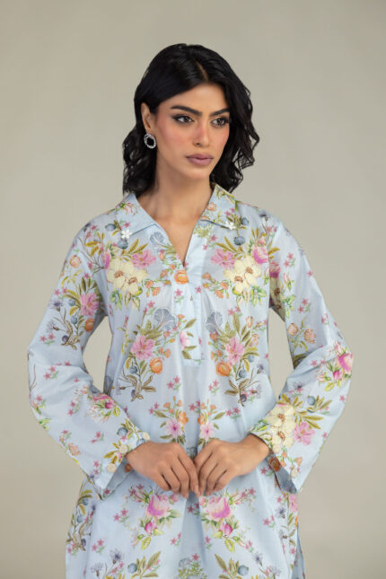 Short V-Neck Kurta - View 2