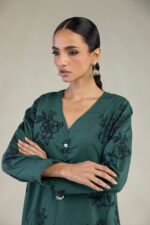 Green Longline Kurta - View 3