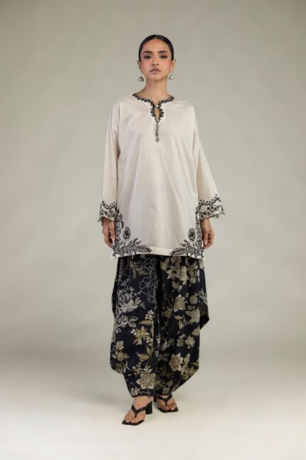 Floral Cotton Pants - View 2
