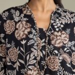 Black Cambric Kurta - View 1